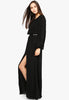 Black Belted Long Dress