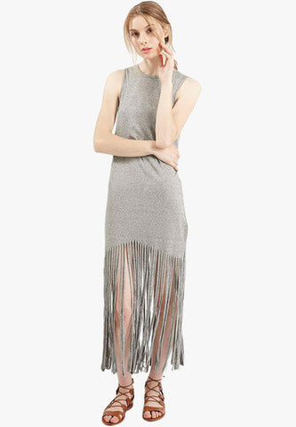 Sleeveless Fringe Dress